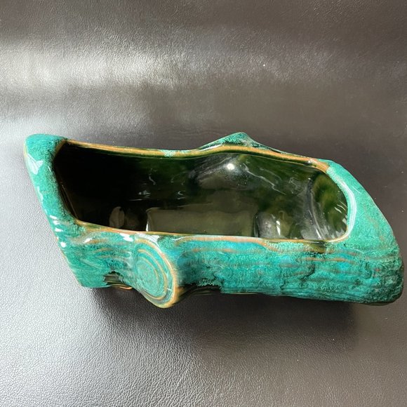 Beautiful ugly vintage 60s ceramic glazed log planter - Great gift - Picture 3 of 8